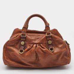 Pre Owned Marc by Marc Jacobs Brown Leather Classic Q Baby Groovee Satchel