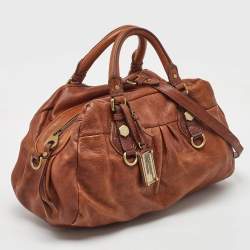 Pre Owned Marc by Marc Jacobs Brown Leather Classic Q Baby Groovee Satchel