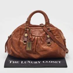 Pre Owned Marc by Marc Jacobs Brown Leather Classic Q Baby Groovee Satchel