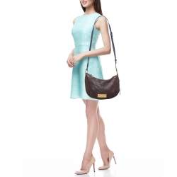 Pre Owned Marc by Marc Jacobs Purple Leather Zip Crossbody Bag