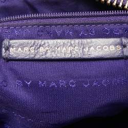Pre Owned Marc by Marc Jacobs Purple Leather Zip Crossbody Bag