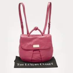 Pre Owned Marc by Marc Jacobs Dark Pink Leather Marchive Backpack