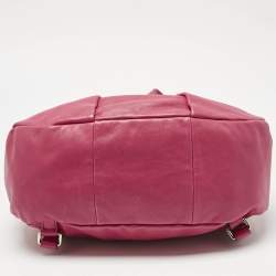 Pre Owned Marc by Marc Jacobs Dark Pink Leather Marchive Backpack