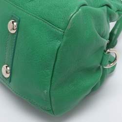 Pre Owned Marc by Marc Jacobs Green Leather Classic Q Groovee Satchel
