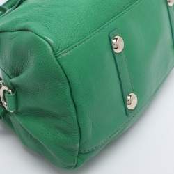 Pre Owned Marc by Marc Jacobs Green Leather Classic Q Groovee Satchel