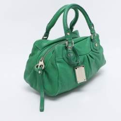Pre Owned Marc by Marc Jacobs Green Leather Classic Q Groovee Satchel