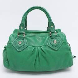 Pre Owned Marc by Marc Jacobs Green Leather Classic Q Groovee Satchel