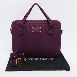 Pre Owned Marc By Marc Jacobs Purple Nylon Pretty 13 Laptop Bag