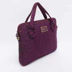 Pre Owned Marc By Marc Jacobs Purple Nylon Pretty 13 Laptop Bag