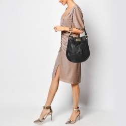 Pre Owned Marc by Marc Jacobs Black Leather Classic Q Hillier Hobo