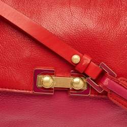 Pre Owned Marc By Marc Jacobs Red/Fuchsia Leather Bob’s Memphis Top Handle Bag