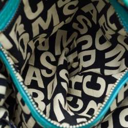 Pre Owned Marc by Marc Jacobs Blue Leather Leola Zipper Detail Hobo