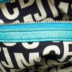 Pre Owned Marc by Marc Jacobs Blue Leather Leola Zipper Detail Hobo