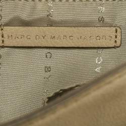 Pre Owned Marc by Marc Jacobs Belmont Cream/Grey Leather Satchel