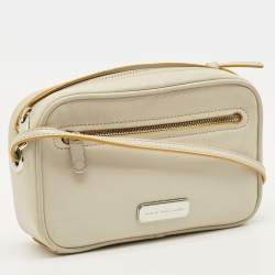 مملوكة مسبقًا Marc by Marc Jacobs Sally Light Grey/Mustard Leather Crossbody Bag