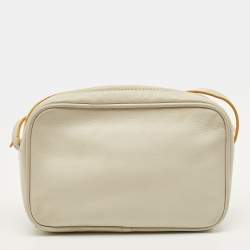 مملوكة مسبقًا Marc by Marc Jacobs Sally Light Grey/Mustard Leather Crossbody Bag