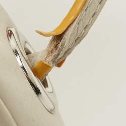 مملوكة مسبقًا Marc by Marc Jacobs Sally Light Grey/Mustard Leather Crossbody Bag