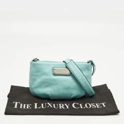 مملوكة مسبقًا Marc by Marc Jacobs Classic Q Percy Turquoise Blue Leather Crossbody Bag