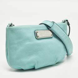 مملوكة مسبقًا Marc by Marc Jacobs Classic Q Percy Turquoise Blue Leather Crossbody Bag