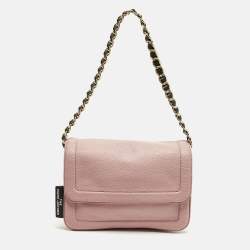 Pre Owned Marc by Marc Jacobs The Cushion Pink/Black Leather Shoulder Bag