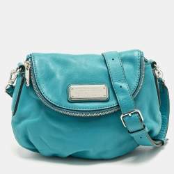 Pre Owned Marc by Marc Jacobs Classic Q Natasha Teal Green Leather Shoulder Bag