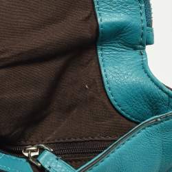 Pre Owned حقيبة كتف جلد أخضر تركواز كلاسيك كيو ناتاشا مارك باي مارك جاكوبس