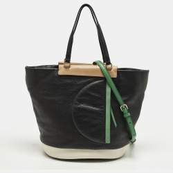 Pre Owned Marc by Marc Jacobs Round The Way Girl Percy Tricolor Leather Shopper Tote