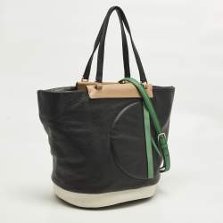 Pre Owned Marc by Marc Jacobs Round The Way Girl Percy Tricolor Leather Shopper Tote