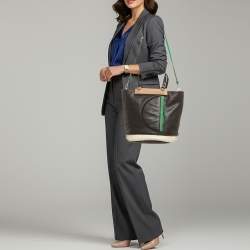 Pre Owned Marc by Marc Jacobs Round The Way Girl Percy Tricolor Leather Shopper Tote