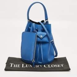 Pre Owned Marc by Marc Jacobs Metropoli Blue Leather Bucket Bag