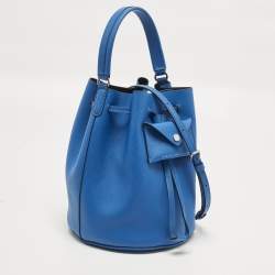 Pre Owned Marc by Marc Jacobs Metropoli Blue Leather Bucket Bag