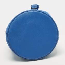 Pre Owned Marc by Marc Jacobs Metropoli Blue Leather Bucket Bag