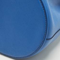 Pre Owned Marc by Marc Jacobs Metropoli Blue Leather Bucket Bag