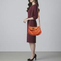 مملوكة مسبقًا Marc by Marc Jacobs Classic Q Natasha Orange Leather Crossbody Bag