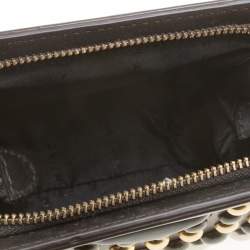 Pre Owned Marc by Marc Jacobs Dark Brown Leather Studded Thunderdome Clutch 
