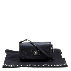 Pre Owned Marc by Marc Jacobs Black Leather Turn Lock Crossbody Bag