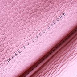 Marc by Marc Jacobs Lime Green/Peach Pink Leather Zip Around Wallet