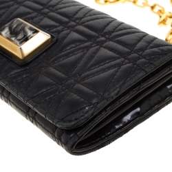 Marc by Marc Jacobs Black Quilted Leather Wallet on Chain