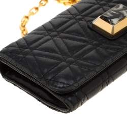 Marc by Marc Jacobs Black Quilted Leather Wallet on Chain