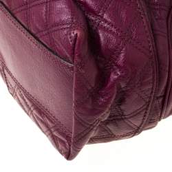 Pre Owned Marc Jacob Burgundy Quilted Leather Shoulder Bag