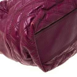 Pre Owned Marc Jacob Burgundy Quilted Leather Shoulder Bag