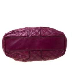 Pre Owned Marc Jacob Burgundy Quilted Leather Shoulder Bag
