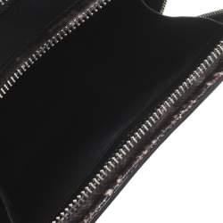 Pre Owned حقيبة كروس مارك باي مارك جاكوبس جلد ثعبان منقوش وجلد أسود