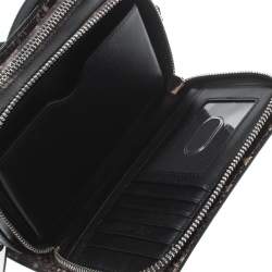 Pre Owned حقيبة كروس مارك باي مارك جاكوبس جلد ثعبان منقوش وجلد أسود