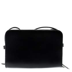 Pre Owned حقيبة كروس مارك باي مارك جاكوبس جلد ثعبان منقوش وجلد أسود