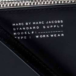 Pre Owned حقيبة كروس مارك باي مارك جاكوبس جلد ثعبان منقوش وجلد أسود