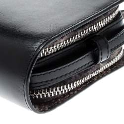 Pre Owned حقيبة كروس مارك باي مارك جاكوبس جلد ثعبان منقوش وجلد أسود