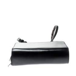 Pre Owned حقيبة كروس مارك باي مارك جاكوبس جلد ثعبان منقوش وجلد أسود