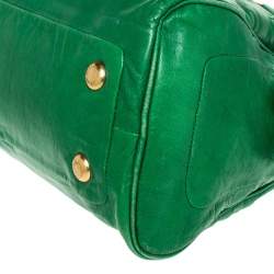 Pre Owned حقيبة مارك باي مارك جاكوبس قفل دوار أمامي جلد خضراء