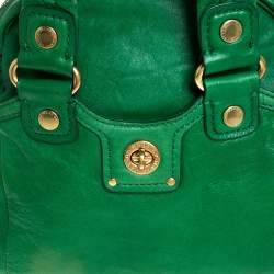 Pre Owned حقيبة مارك باي مارك جاكوبس قفل دوار أمامي جلد خضراء